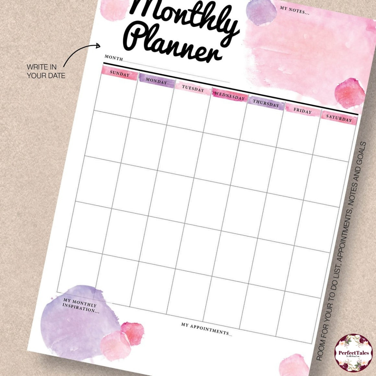 Monthly Planner - Colorful {5pack}